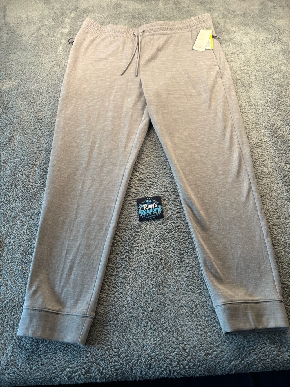 New with tags All in Motion Men’s L Ponte Jogger Pants Gray Athletic Zipper Pock